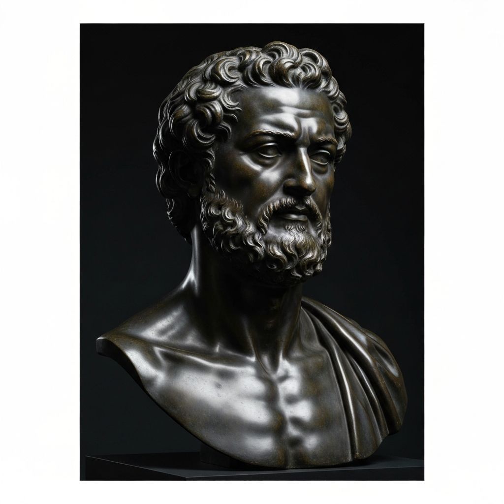 A bronze bust honoring the wing of warmth